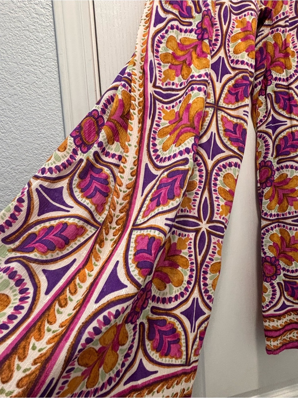Free People Emerson Pop Printed Wide-Leg Pants – Size Small Boho Festival Coast - Picture 5 of 9